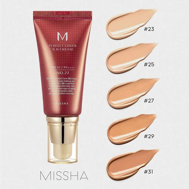 Base Missha BB Cream M Perfect Cover - Frete Grátis + 2 Brindes - Base Missha BB Cream